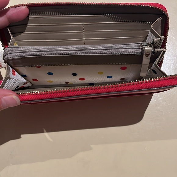 ♠️Kate Spade Large Zip Continental Wallet Deep Pink - Picture 4 of 16